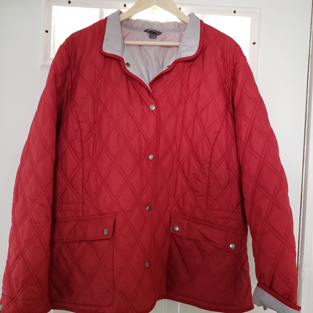 3xl Eddie Bauer red quilted jacket